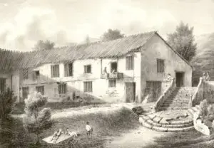 Freycinet described Guam's economic depression, lax Augustinian morals and the promiscuous attitudes of men and women. Illustration by de Sainson from d'Urville's Voyage de la Corvette L'Astrolabe, 1830. de Sainson/Guam Public Library System