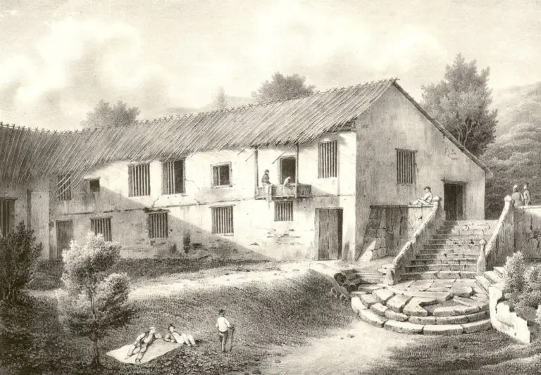 Freycinet described Guam's economic depression, lax Augustinian morals and the promiscuous attitudes of men and women. Illustration by de Sainson from d'Urville's Voyage de la Corvette L'Astrolabe, 1830. de Sainson/Guam Public Library System