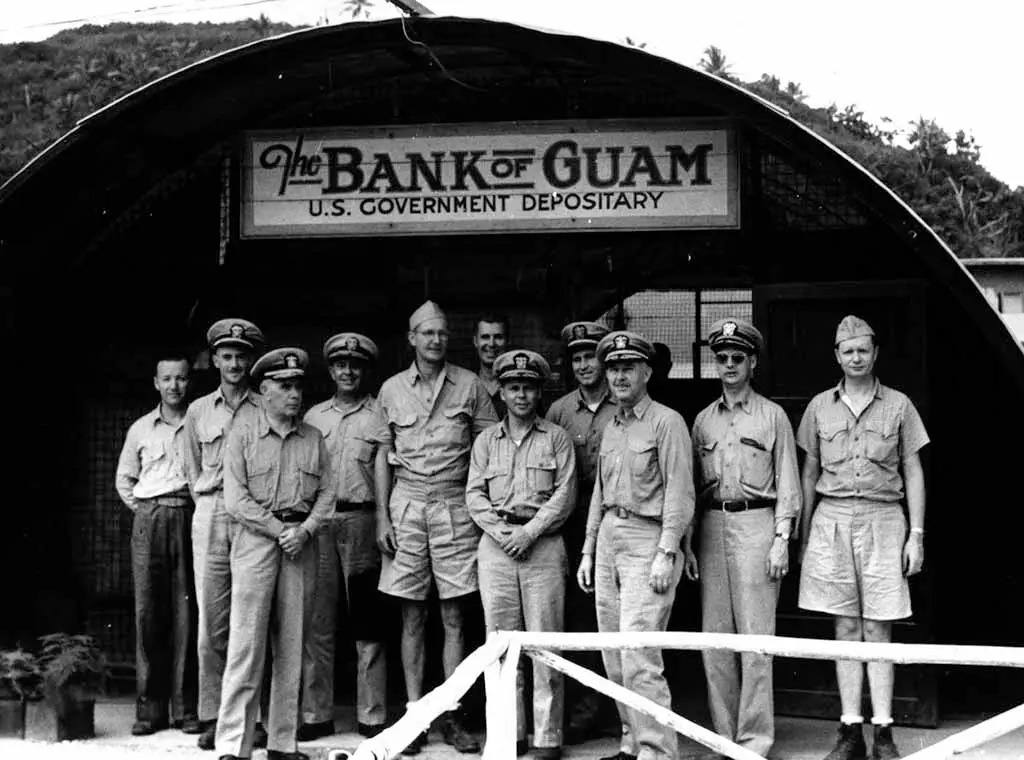 Bank of Guam, 1945. National Archives from the Micronesian Area Research Center (MARC)