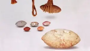 Slingstones image from Guam's Council on the Arts and Humanities Agency (CAHA) publication Masters of Tradition.