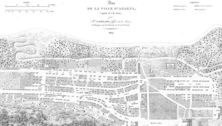 Map of Hagåtña, 1819