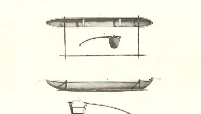 Guam Canoes. Courtesy of the Guam Public Library System.