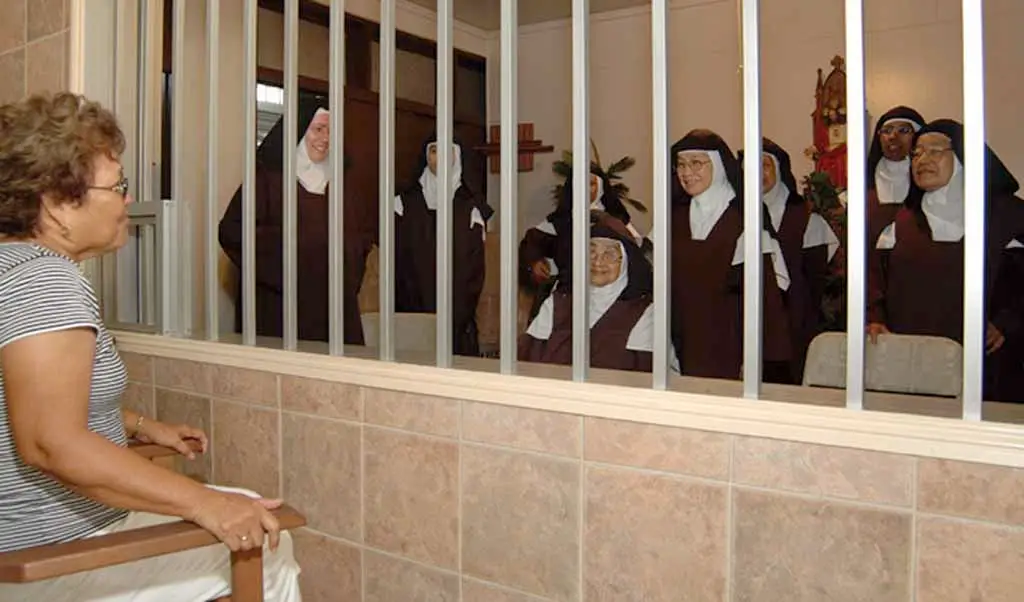 The Carmelites are cloistered except for medical purposes. Alma San Nicolas' visit to the monastery is greatly enjoyed by the Sisters.