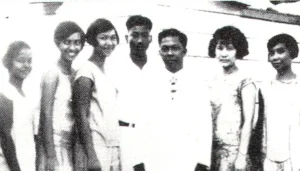 Nieves Flores, third from the right, a YMLG member, was a surveyor who later founded the Guam Institute (1922-1941) which was a private elementary and high school. Photo from the Sanchez collection courtesy of Don Farrell.