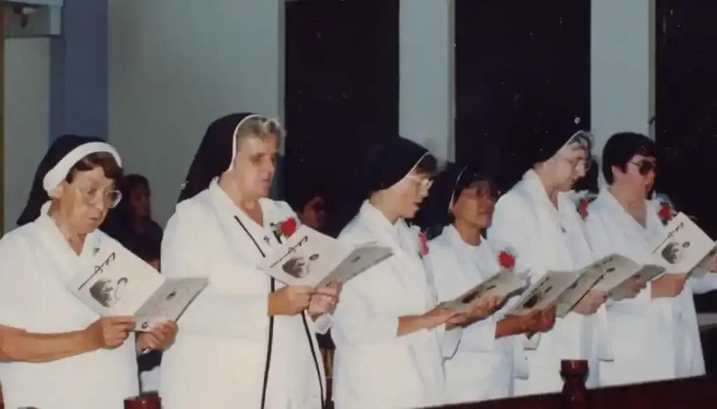 The 10th anniversary of the Sisters of the Good Shepherd Sisters was celebrated with a mass, with Srs. Margarita, Joanne, Connie, Stella, Anita and Pauline Bilbrough (far right), participating. Sisters of the Good Shepherd