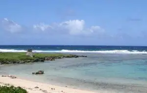 One of many swimming areas along side the road in Talofofo. This particular beach or pool area is just before going uphill Talofofo. Nathalie Pereda/Guampedia