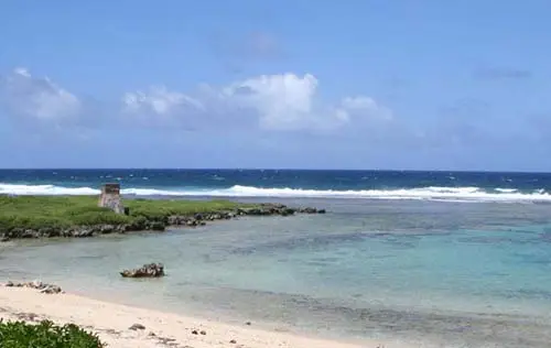 One of many swimming areas along side the road in Talofofo. This particular beach or pool area is just before going uphill Talofofo. Nathalie Pereda/Guampedia