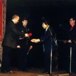 Grandmaster Sanchez presents his Red Belt as a gift to President Putin through his representatives copy