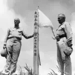 Admiral Nimitz and Major General Larsen on Guam