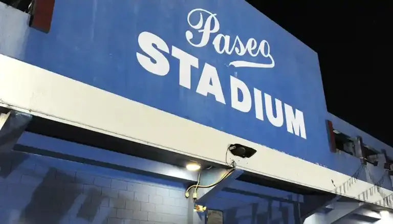 The Budweiser Baseball League games are held at the Paseo Stadium, Hagåtña. George Miller, 2014.