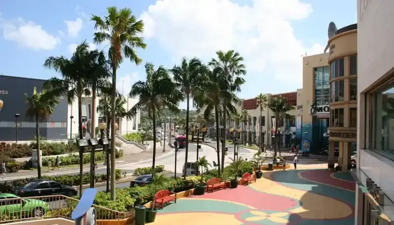 The Tumon strip is dedicated to the entertainment of tourists and locals alike. Sheila Tyquingco photo for Guampedia.