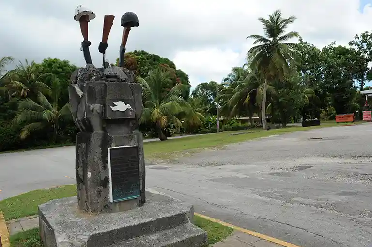War Memorial. This memorial in the middle of Sånta Rita-Sumai is dedicated to the Sumay villagers and people who died during the war.