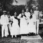 Sailor dresses were the fashion rage during the naval administration.  Seen from left are Lolita Herrero, Carmen Herrero, Ana Martinez, Mariquita Herrero, and Magdalena Herrero. Photo from the courtesy of Don Farrell