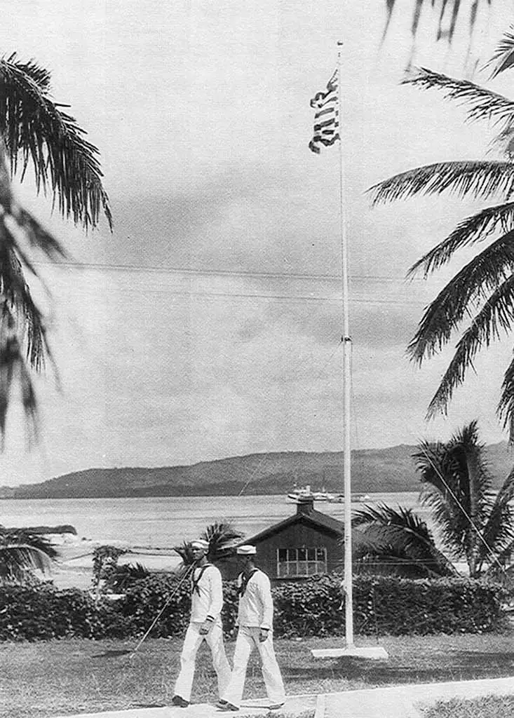 Sumay, Guam. Photo from the Naval Historical Center courtesy of Don Farrell.