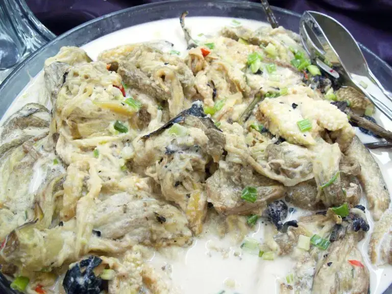 Lechen Biringhenas: Barbecued Eggplant with Coconut Cream