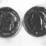 Two gold pesos once used on Guam and have been handed down in the Jose Tello Leon Guerrero family formerly of Hagta.