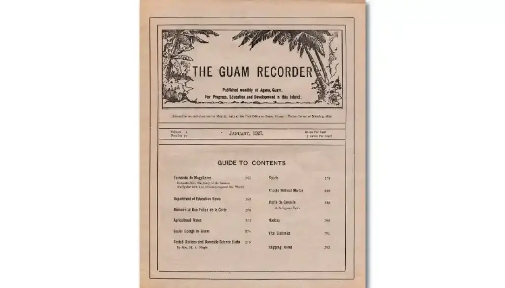 Guam Recorder, January 1927