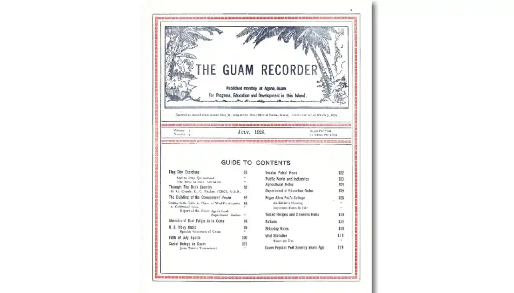 Guam Recorder, July 1926