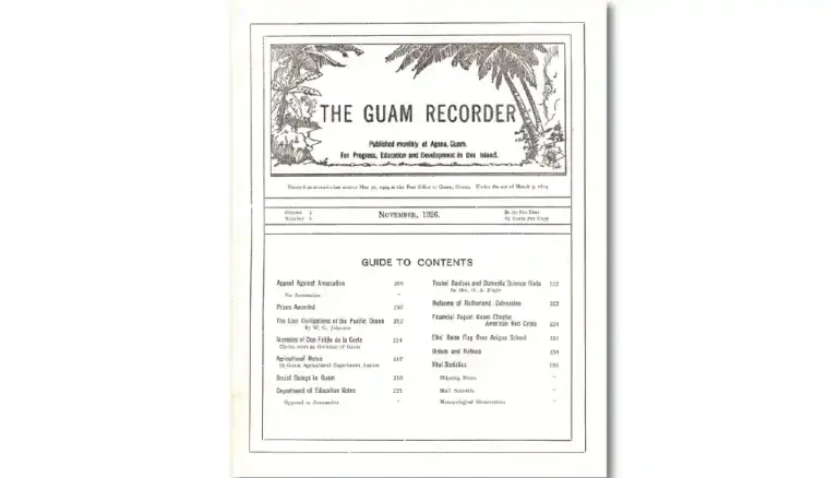 Guam Recorder, November 1926