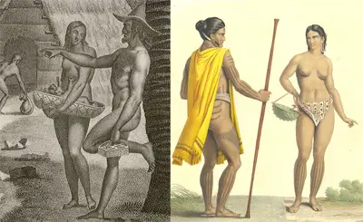 Depictions of CHamorus and Carolinians taken from the Guam Public Library System collection.