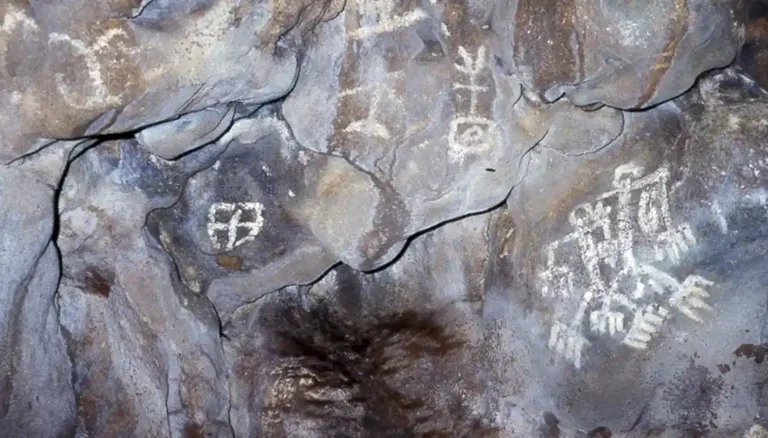 Gadao's cave pictographs. Photo from Dr. Judy Flores collection.