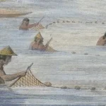 Fishing Tools Featured Image. Ancient CHamorus/Chamorros fishing for the village illustrated by JA Pellion from Freycinet’s Voyage Autour de Monde, Paris, 1824.