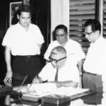 Gov. Guerrero and senators. MARC collection.