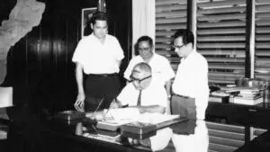 Gov. Guerrero and senators. MARC collection.