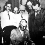 Signing the Organic Act of Guam, 1950