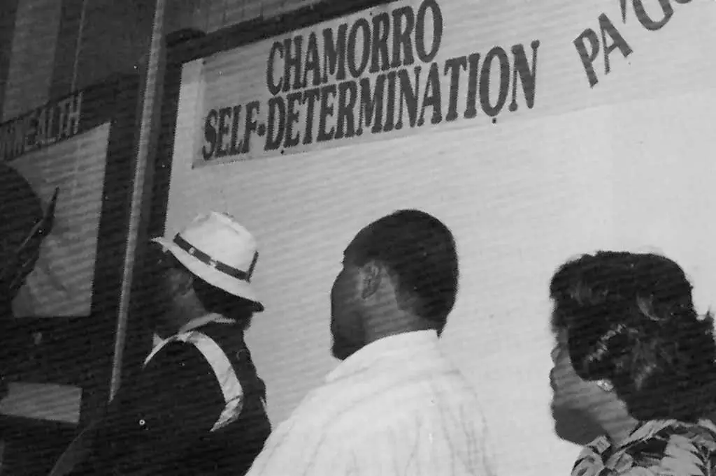 OPI-R 1981-1982. This grassroots organization embarked on a campaign to educate Chamorros on the right to self-determination. Photo Courtesy of the Department of Chamorro Affairs.