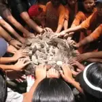 Hurao students and latte. Photo by Kerri Ann Borja