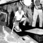 Commander RF Armknecht and Model of Guam
