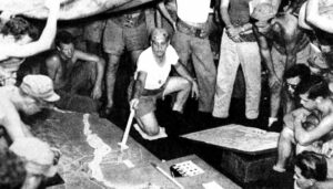 Commander RF Armknecht and Model of Guam