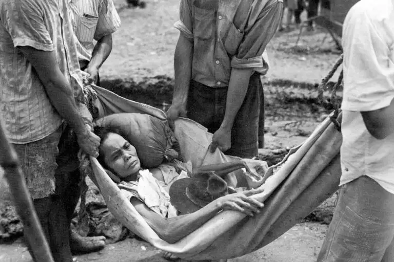 Manenggon Concentration Camp. Photo from Don Farrell's Liberation 1944 collection.