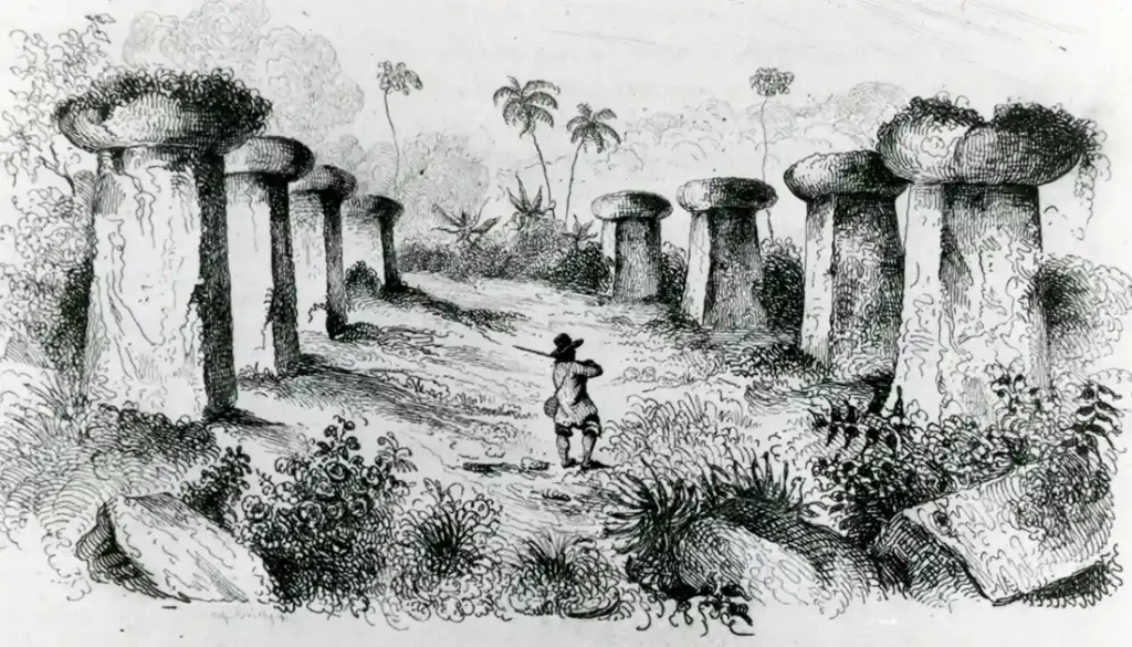 Ancient Ruins, Tinian. Taga House. Micronesian Area Research Center (MARC) collection.