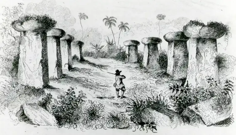Ancient Ruins, Tinian. Taga House. Micronesian Area Research Center (MARC) collection.