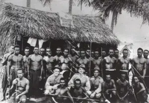 The Cormoran had several Chinese and many Papua New Guineans laborers as part of its crew. The crew stayed on Guam from 1914 to 1917. Photo courtesy of Don Farrell.