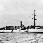 SMS Cormoran in Tsingtao, 1914