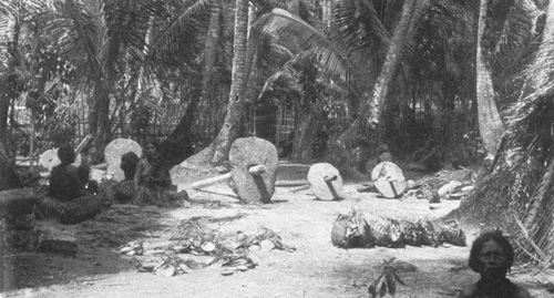 Stone Money of Yap, Western Caroline Islands, 1904. From Dr. W.H. Furness courtesy of the Wikimedia Commons.