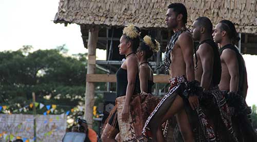 Performance by Fiji Delegates at the Solomon Islands FestPac 2012. Photo by Ron J. Castro.