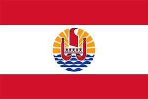 Flag of French Polynesia (Tahiti)