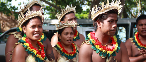 Kiribati delegates at the Festival of Pacific Arts hosted by the Solomon Islands, 2012. Photo by Ron J. Castro.