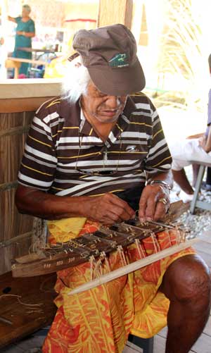 Tokelau canoe carver. FestPac 2012 Solomon Islands. Photo by Ron J. Castro