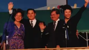 Governor Joseph Ada and Lieutenant Governor Frank Blas Jr. served the island of Guam from 1987 through 1994. Courtesy of Governor Joseph Ada