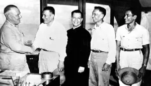 Guam Leaders and Governor Larsen. Micronesian Area Research Center (MARC) collection.
