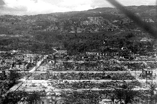 Wreckage in Garapan, Saipan