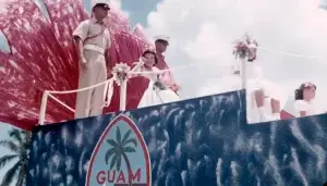 1957 Liberation Queen Float. Robert Delf collection from the Guam Museum.