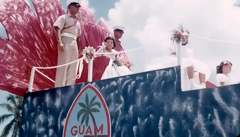 1957 Liberation Queen Float. Robert Delf collection from the Guam Museum.