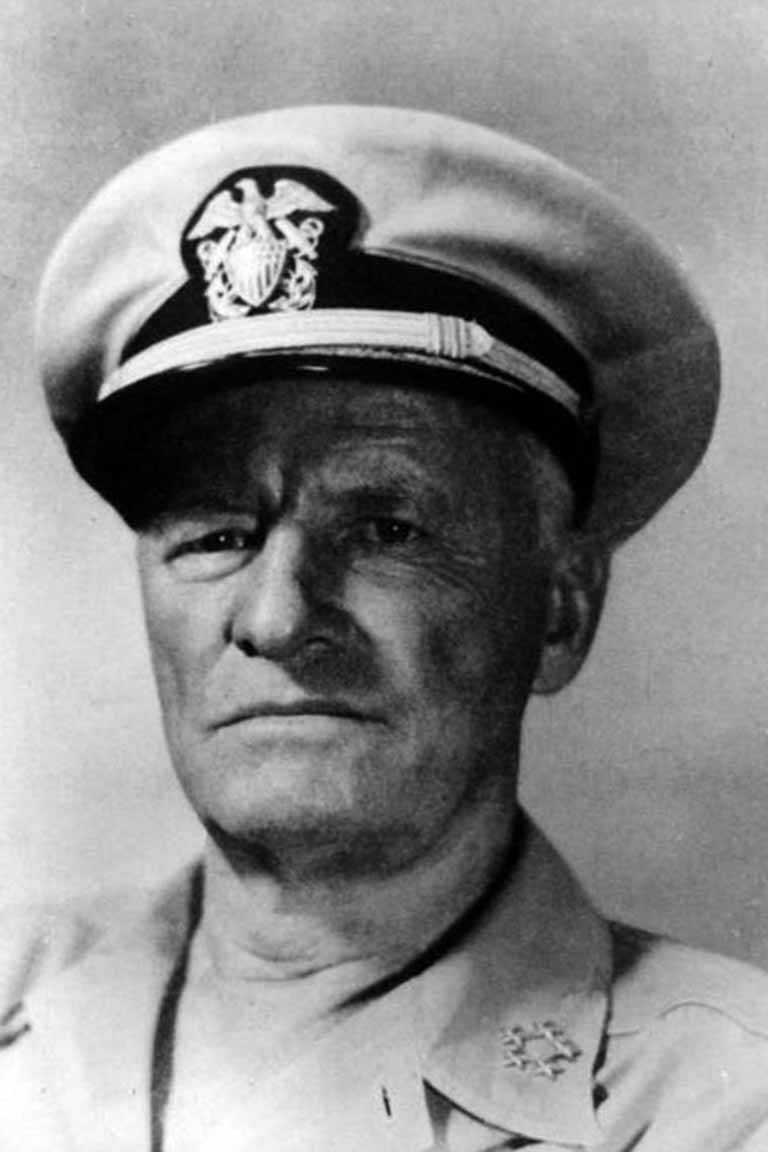 Admiral Chester W. Nimitz, US Navy. Vice Admiral Richmond K. Turner, US Navy. Naval History and Heritage collection.