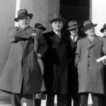 Truman and Ickes at the Jefferson Memorial